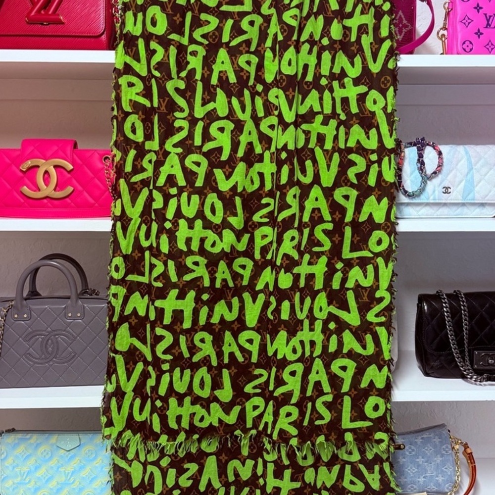 Louis Vuitton Monogram Graffiti Stephan Sprouse long scarf - Picture 2 of 4